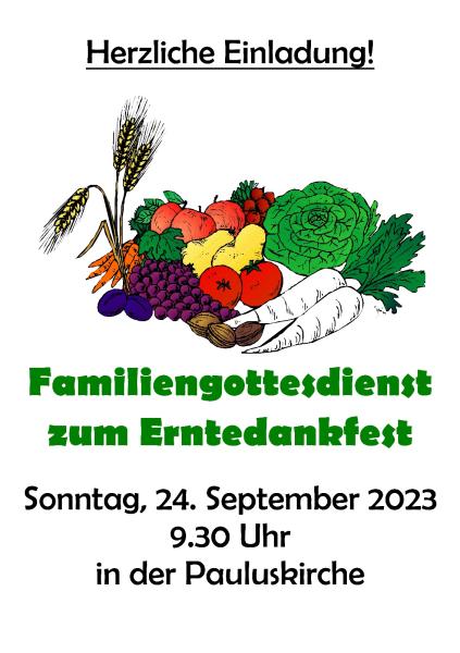 Unser Erntedankfest am 24.09.